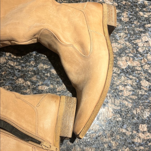 Tan Free People Knee-High Leather Boots - Picture 2 of 3